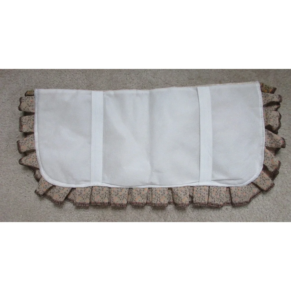 4PC MCM BATHROOM BATH RUG TOILET Seat & LID COVER Calico Ruffle Felt Flowers